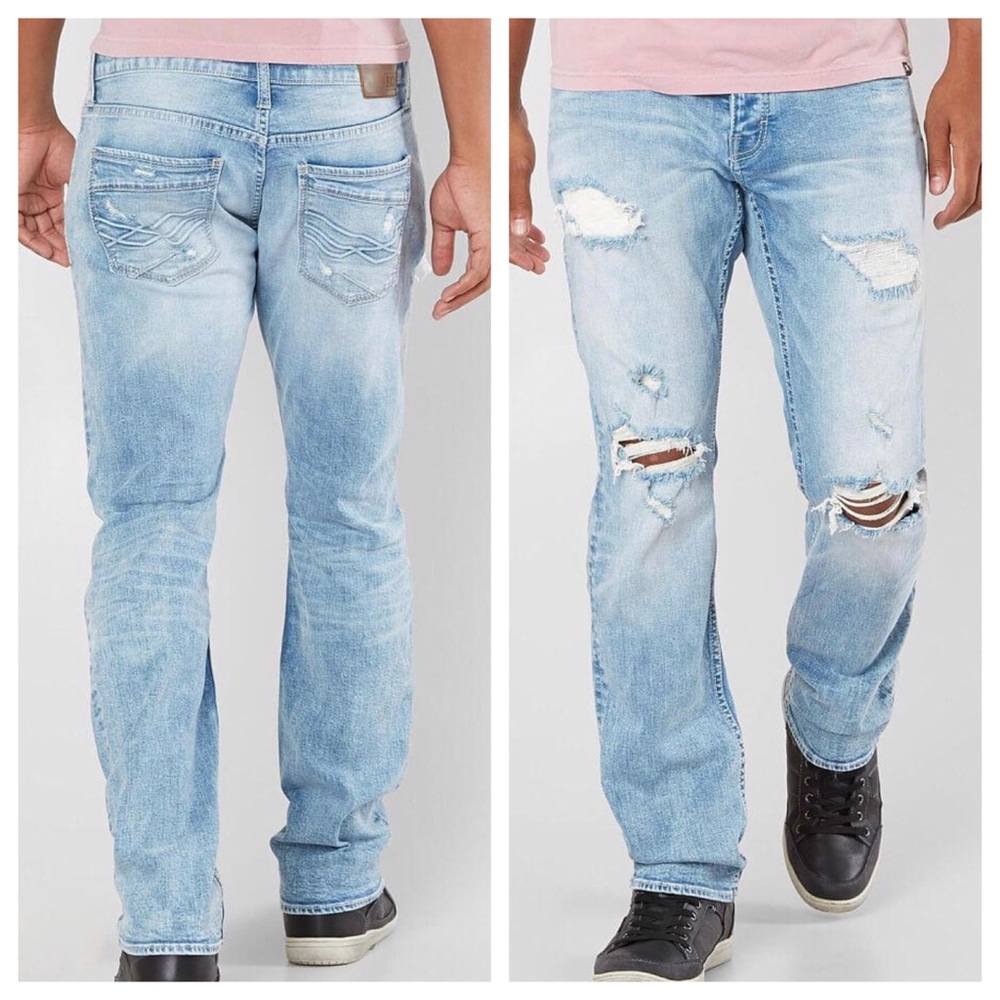 Buckle Carter Straight Stretch Jean | 30R | Lt Bl